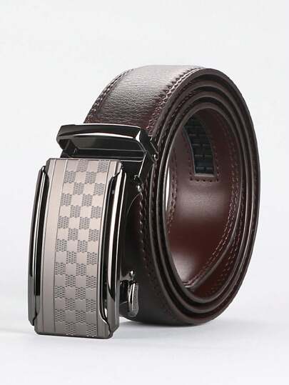 Ratchet Belt For Men-Business Men's Automatic Buckle Cowhide Belt Summer, School Fall, Autumn, Halloween Autumn-Winter Accessories,Suitable For Teens, Youth,Men,Casual, Outdoor, Athletic, Vacation, Graduation Gifts, Birthday, Daily Wear