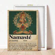 1 张瑜伽女孩海报 - 适合家庭和房间装饰的复古墙壁艺术 - 灵魂相连的灵感信息，无框帆布印刷，房间海报，家居装饰，复古房间装饰美学，乡村风格墙壁装饰，浴室厨房客厅卧室办公室装饰 - 彩色 - 查看 8