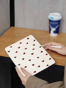 Apple Y2K 心形印花 Loves 保护壳适用于 iPad 新款 iPad Air4/5 10.9 英寸,适用于标签保护套,带笔架,支持自动睡眠/唤醒盖 - 彩色 - 查看 4