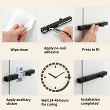 1入組安全時尚鋁合金門鎖，易安裝，防盜，通用於任何場合 - Door Lock - 查看 3