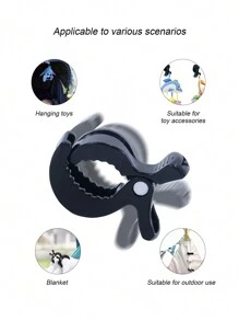 4pcs/2pcs Baby Stroller Alligator Clips, Multi-Color Baby Carriage Mosquito Net Clips, Baby Stroller Accessories, Baby Stroller Blanket Clips, Item Hanging Clips, Available In Multiple Colors - Multicolor - View 4