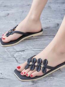 Women Flip-Flops - Black - View 2