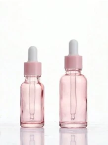 3件装精油瓶玻璃滴管精华分装瓶，化妆品分装混合瓶空瓶刻度滴管瓶5ml-100ml试剂眼药水玻璃香薰液瓶旅行分装瓶，滴管瓶可填充5-100ML化妆品容器滴管瓶精华瓶化妆品瓶样品分装瓶玻璃化妆品瓶学校学校用品节日露营节日必需品度假配件迷你女士香水男士香水海滩 - 粉色 - 查看 4