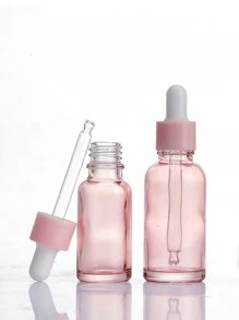 3件装精油瓶玻璃滴管精华分装瓶，化妆品分装混合瓶空瓶刻度滴管瓶5ml-100ml试剂眼药水玻璃香薰液瓶旅行分装瓶，滴管瓶可填充5-100ML化妆品容器滴管瓶精华瓶化妆品瓶样品分装瓶玻璃化妆品瓶学校学校用品节日露营节日必需品度假配件迷你女士香水男士香水海滩 - 粉色 - 查看 1
