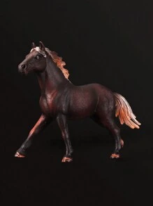 Wildlife Model Set With Simulated Animals - Horse Set With White Horse, Arabian Horse, Jockey And Mare Figurines - For Decoration, Dollhouses, And Farm Play (Partially Random)