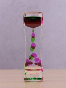1pc Dynamic Liquid Sand Timer With Dual-Color, Stress-Relief Acrylic Hourglass, Creative Gift Ornament