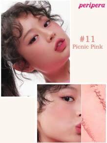 K-Beauty Peripera 单色腮红盘，哑光粉状腮红，质地细腻，不结块，持久显色，多用途彩妆盘，裸妆，面部彩妆，韩国化妆品，4.2克 - #11 Picnic Pink - 查看 4