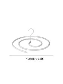 1pc Spiral-Shaped Clothes Hanger For Drying Quilts, Sheets And Other Laundry, Round Collapsible Hanger Room Decor Home Decor Fall Decor Bedroom Decor - White - View 6