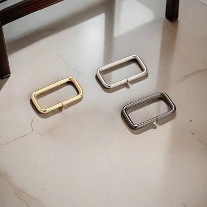 4 قطع/6 قطع/10 قطع إكسسوار إبزيم مستطيل رفيع الجودة لحقائب وحقائب الظهر، مناسبة لأشرطة بعرض 3.8 سم