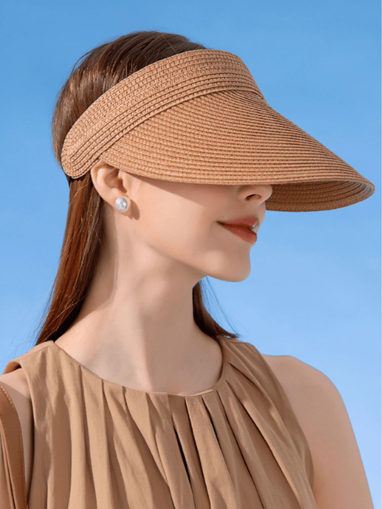 Ponytail Hat FURTALK Women's Straw Sun Visor UPF 80+ Packable