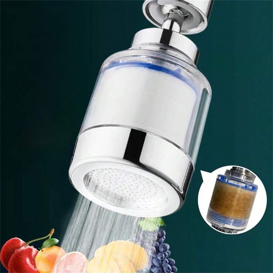 1pc Tap Filter Nozzle With Splash-Proof Extender, Faucet Water Filter For Kitchen And Shower - Multicolor - View 1