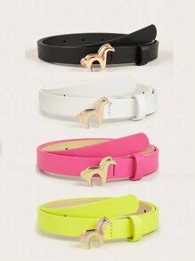 1 条儿童日常休闲 PU 皮带，配金色马扣