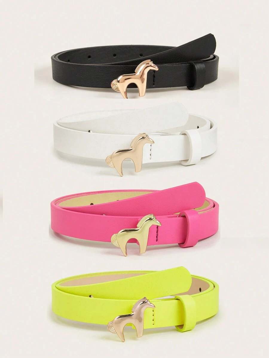 1 条儿童日常休闲 PU 皮带，配金色马扣