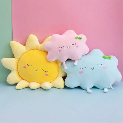 Creative Rainbow Plush Toy Dream Sky Series Pillow Plush Sun Cloud Soft Shell Sofa Cushion Decoration Christmas Gift Thanksgiving Gift New Year Gift Birthday Gift For Children Funny Plush Toy Gift For Boys Girls