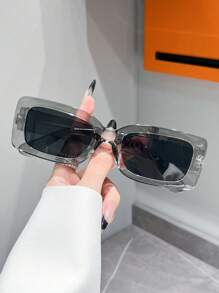 3 Pairs Unisex Square Sunglasses, Fashion For Beach, Suitable For Outdoor Driving, Travel, Beach Vacation - Multicolor - View 13