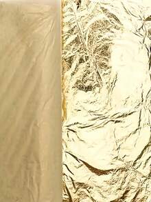 100 Hojas/paquete Papel de lámina dorada Papel foil para uñas, imitación de láminas de oro para pintura de arte y decoración de manualidades de dorado, tamaño 14cm x 14cm (color dorado)