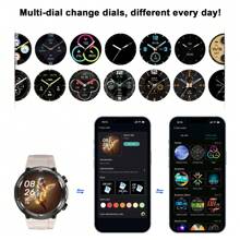 Blackview Rugged Smart Watch For Men, Answer/Make Call For Android IOS, 370mAh  Smartwatch Heart Rate Blood Oxygen Sleep Monitor Step Counter, 2 Straps,1.39" HD Waterproof Outdoor Smart Watches, W50 Khaki