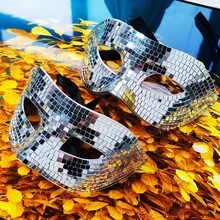 Fashionable Handmade Disco Ball Party Mask For Masquerade, Halloween Party Decoration - Mirror Mask - View 1