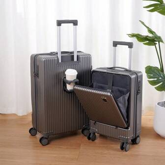 20-tums exklusiv resväska, lösenordsskyddad, affärshandbagage, för resor, weekendresa, smekmånad, studier utomlands, med vattenflaskhållare, telefonhållare, hållbar för universitetsstudenter, skolväska, skoltillbehör, skolsaker