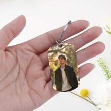 Customized Photo Engraved Keychain, Double Sided Picture And Text Keychain, Anniversary Gift For Him/Her, Birthday Or Anniversary Gift For Boyfriend/Girlfriend