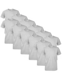 Kit 12 Camisetas Masculinas Premium Cinza