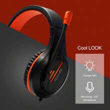 COLUSI Colusi Gaming Computer Headset With Noise Canceling Mic,One-Touch Mute,LED Light,Pressure Reducing Headband,Over-Ear Headphones For Tablet/PS4PS5/PC/Switch