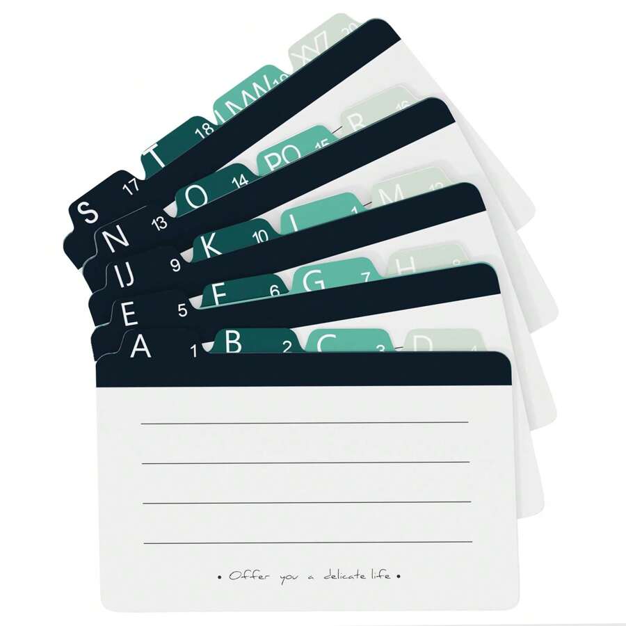 MROCO Business Cards Dividers, 2x3.5 Inch Alphabetical Index Cards