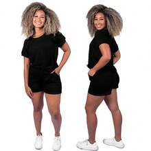 Conjunto feminino blusinha e short elegante Ensemble Élégance