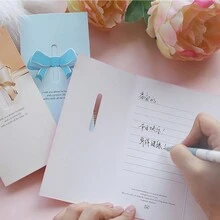 Bộ 7 Thiệp Chúc Mừng Nơ Phong Cách INS Hình Trái Tim Sáng Tạo Với Những Lời Chúc Phúc Cho Ngày Của Mẹ Và Ngày Lễ Tình Nhân - Hồng - Xem 2