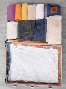 3 bolsas de compresión al vacío transparentes organizadoras, bolsas grandes de almacenamiento al vacío para ropa, edredones y mantas, bolsas de compresión para ahorrar espacio, bolsas de almacenamiento para maestros, contenedores de almacenamiento debajo de la cama, organizadores de armario para ropa, mantas, almohadas, bolsas para la escuela y accesorios escolares