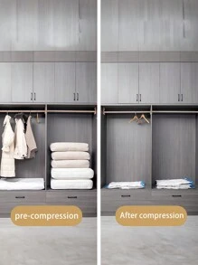 3 bolsas de compresión al vacío transparentes organizadoras, bolsas grandes de almacenamiento al vacío para ropa, edredones y mantas, bolsas de compresión para ahorrar espacio, bolsas de almacenamiento para maestros, contenedores de almacenamiento debajo de la cama, organizadores de armario para ropa, mantas, almohadas, bolsas para la escuela y accesorios escolares