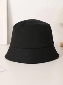 1pc Women Solid Color Bucket Hat, Simple Design, Perfect For Travel And Outdoor Sports, Sun Protection Hat For Couples During Leisure Activities Or Street Style Outfits, Suitable For Various Occasions - Solid Color Bucket Hat - View 21