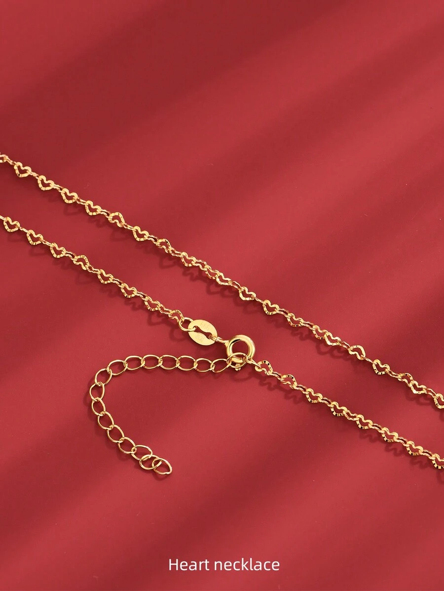 1 Máy Tính Nữ Bạc 999 Vòng Cổ Với 40 + 5 Cm Bộ Mở Rộng, Đơn Giản Và Thanh Lịch Xương Đòn Dây Chuyền C - Dây chuyền mở rộng vàng 999 - Xem 1