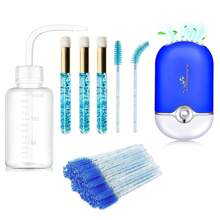 眼睫毛清潔套裝，附有USB迷你便攜式睫毛風扇、睫毛洗髮水刷和3個鼻黑頭去除面部清潔刷，1個塑料洗瓶，為眼睫毛延長用品提供 - 彩色 - 查看 10