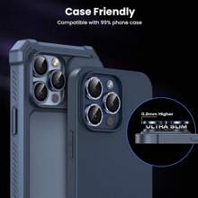 Camera Lens Protector For IPhone 15 Pro/ForiPhone 15 Pro Max/17/17 Pro/17 Pro Max/17 Air, 9H Tempered Glass Camera Cover Screen Protector, Metal Single Ring For IPhone 15 Pro Max 6.7 Inches ForiPhone 15Pro 6.1 Inches 20 23