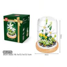 1 pezzo Piccoli blocchi da costruzione a forma di fiore girasole e rosa, profumo per decorazione di camera da letto e soggiorno, regalo per compleanni e Ringraziamento