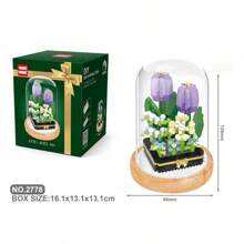 1 pezzo Piccoli blocchi da costruzione a forma di fiore girasole e rosa, profumo per decorazione di camera da letto e soggiorno, regalo per compleanni e Ringraziamento