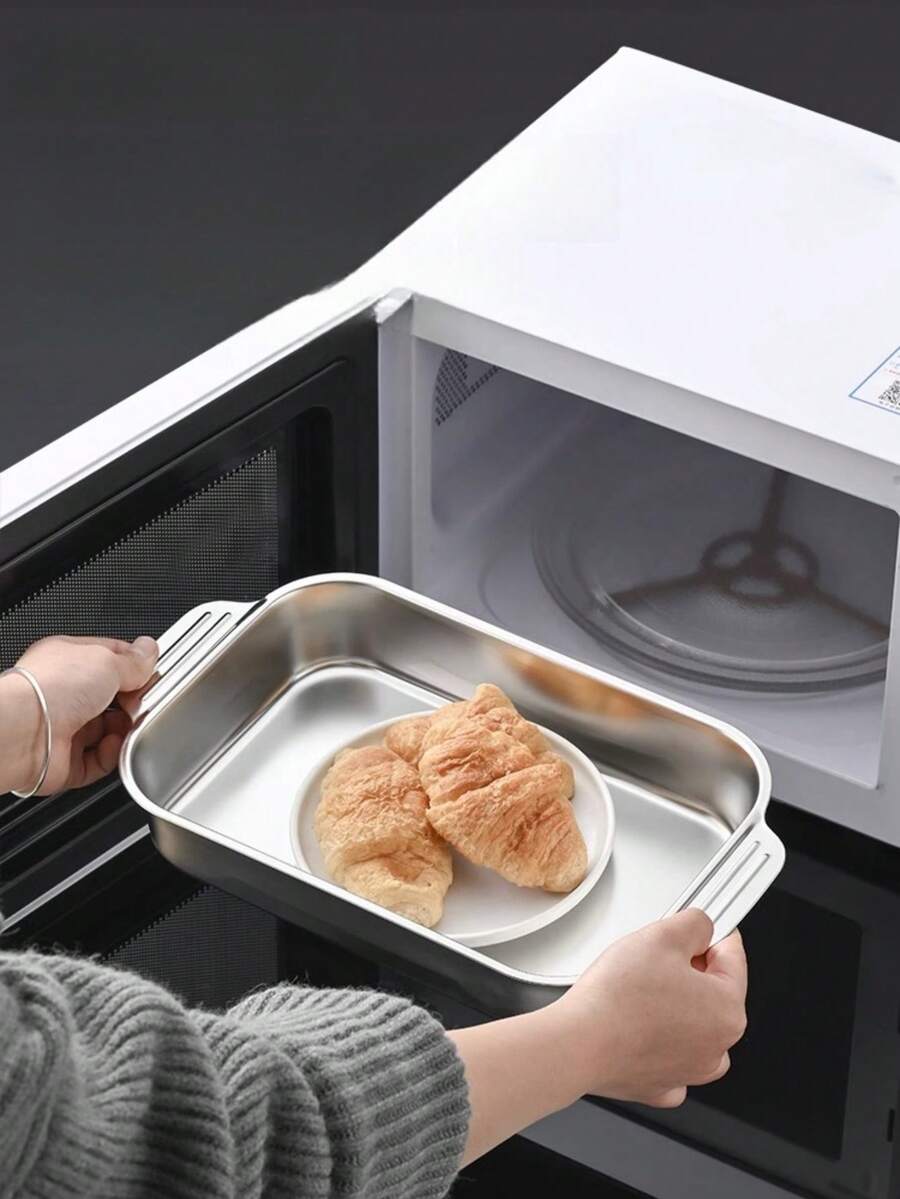 Stainless Steel Baking Tray FishShaped Deep Tray For Home And Restaurant Use, Suitable For