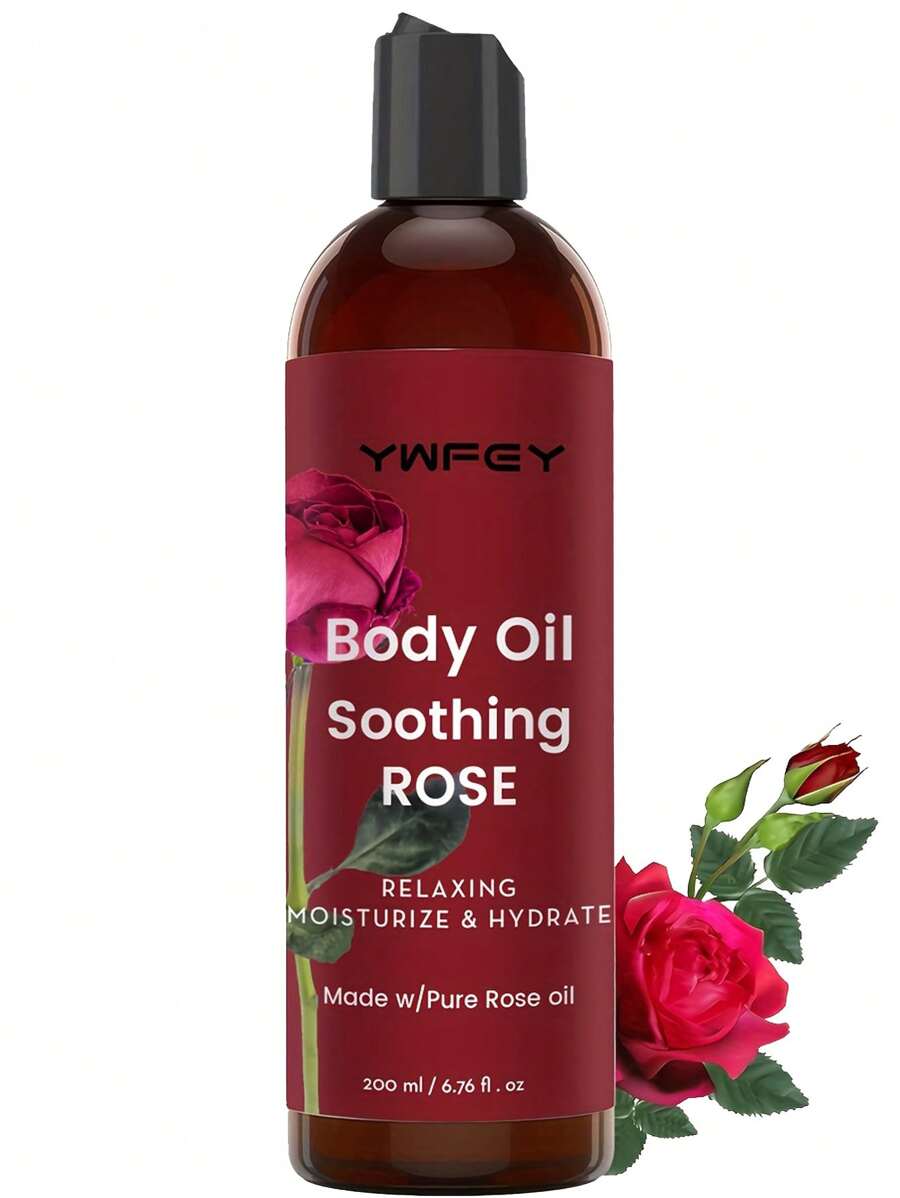 200毫升玫瑰按摩油-保濕、舒緩、溫暖、放鬆、恢復活力的身體護理油-由天然油製成 - 200ML - 查看 1