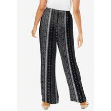 Woman Within Women's Plus Size Petite Pull-On Elastic Waist Soft Pants