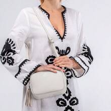 1990s Bolso bandolera mujer pequeño de piel bolso de hombro auténtico,bolso mensajero hecho en Italia