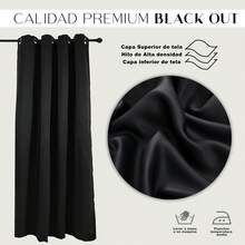 Curtain Panels And Tie & Valence Sets - Black - View 3