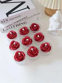 1 件玫瑰硅胶模具，手工蜡烛 DIY 制作模具，蜡烛制作硅胶模具，花模，香薰石膏制作模具