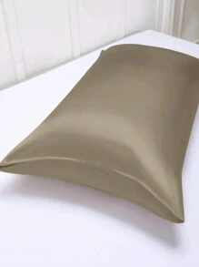 2pcs Solid Color Silky Soft Breathable Ice Silk Pillowcase