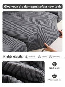 1 pieza Funda de sofá elástica resistente a las manchas y salpicaduras con cobertura total para cojín de asiento de sofá, lavable a máquina, anti polvo y suciedad, apta para sofás en forma de L y de 1/2/3/4 plazas en dormitorio/sala de estar, apto para mascotas