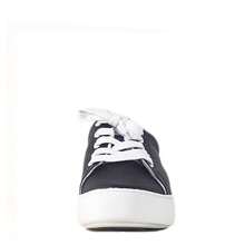 Uganda White Leather Tennis Sneakers - Black - View 6