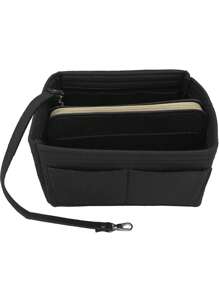 Organisateur de portefeuille Insert bag Sac organisateur en feutre avec fermeture à glissière Tote et sac en forme de sac à main avec porte-clés changement rapide pour sac fourre-tout sac à dos (sac fourre-tout non inclus)