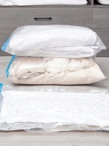 3 bolsas de compresión al vacío transparentes organizadoras, bolsas grandes de almacenamiento al vacío para ropa, edredones y mantas, bolsas de compresión para ahorrar espacio, bolsas de almacenamiento para maestros, contenedores de almacenamiento debajo de la cama, organizadores de armario para ropa, mantas, almohadas, bolsas para la escuela y accesorios escolares