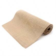 1 Stuk Retro Jute Zak Jute Eettafel, Natuurlijk, Landelijke Bruiloftsfeestdecoratie, Eettafelkleed voor Thuis, Tafelvlagbenodigdheden