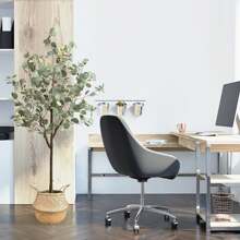 Artificial Tree, 4.2 FT /130 Cm Eucalyptus Tree Fake Plants, Faux Large Silk Trees For Home Indoor Outdoor - 尤加利 - 查看 5